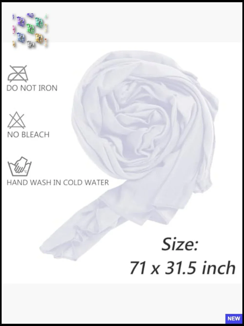 Extra Long Stretch Turban Head Wrap Bohemian Scarf Soft Breathable Polyester